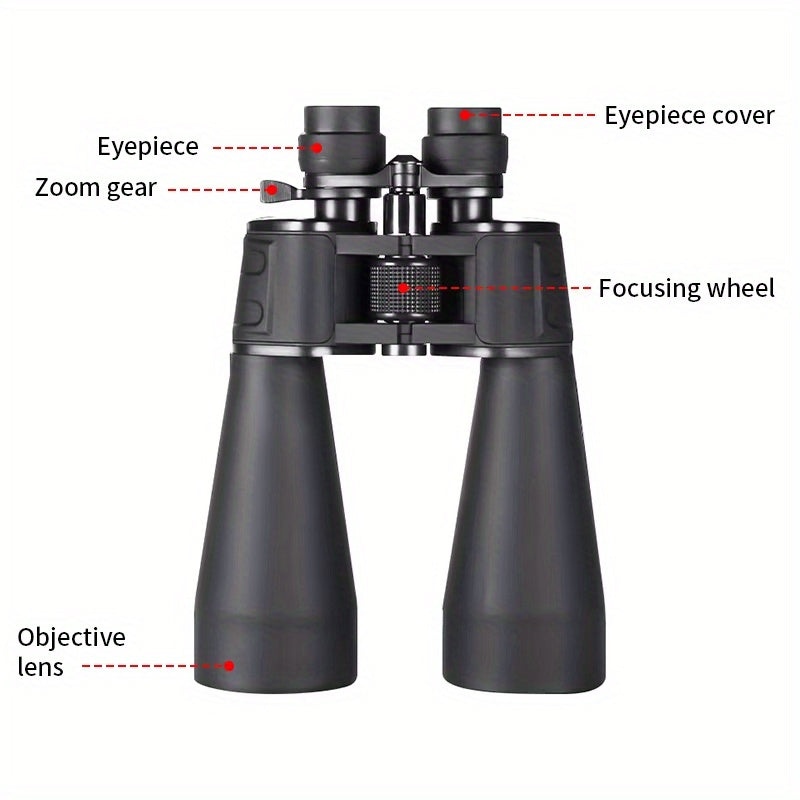 10X60 Wide Field of View Binoculars for Outdoor Wildlife Observation