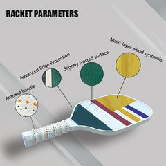 Pickleball Racket Set w/ 4 Rackets, 4 Balls, Handbag & Wipe