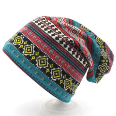 Vintage Boho Style Beanie Hat Scarf Combo