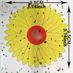 4pcs Indoor Sunflower Fly Catcher Window Fly Sticker
