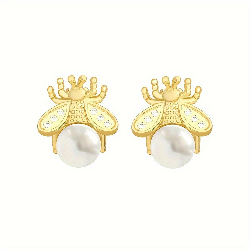 Bee Pearl Earrings For Women Girls