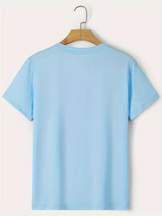 Men's V Print Graphic Tee for Summer