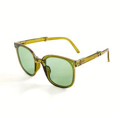 Foldable Rivet Jelly Frame Sunglasses UV400