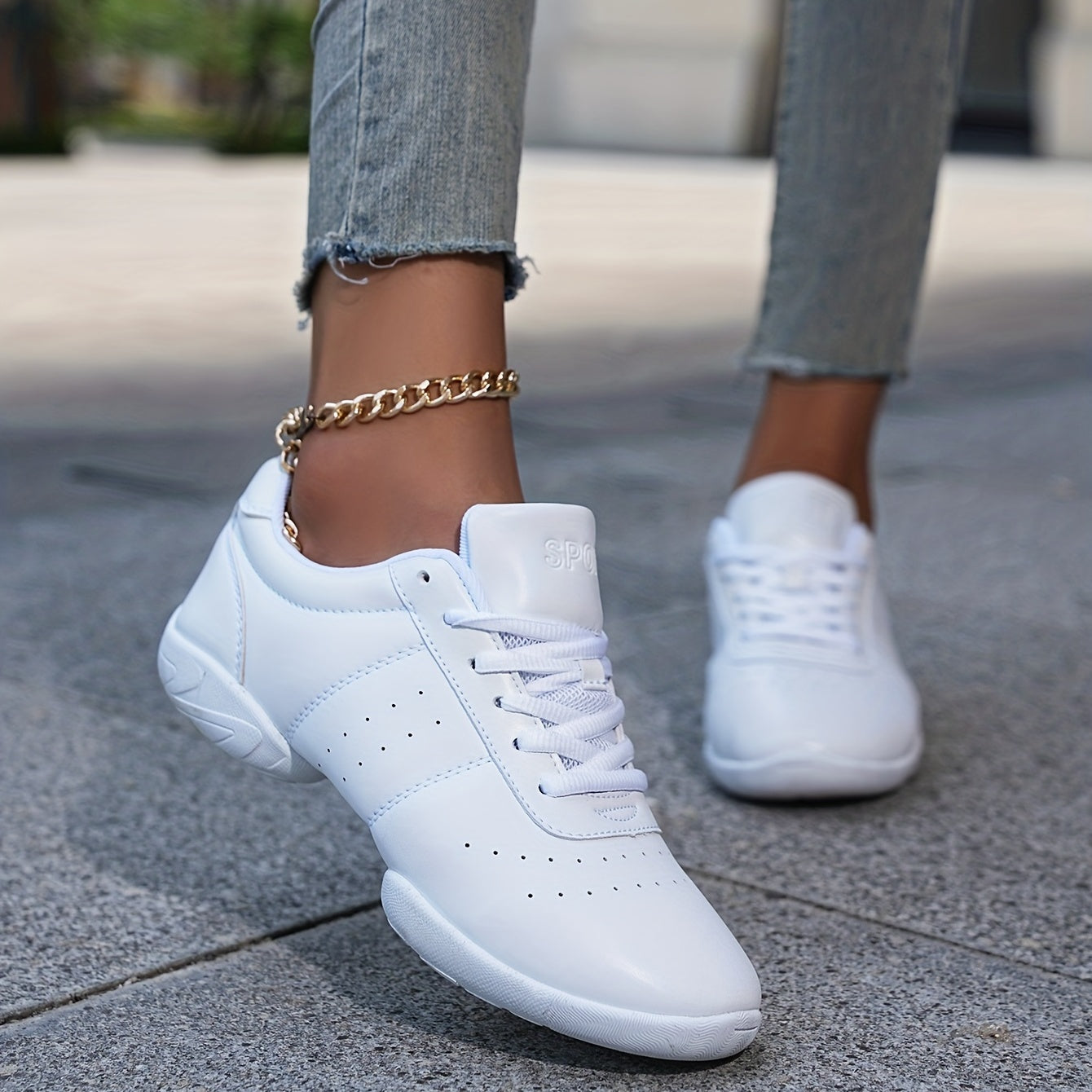 Youth Cheer Shoes Dance Athletic Training Tennis Lightweight Sneakers
