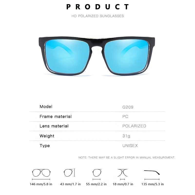 Square Frame Sports Polarized Sunglasses For Men