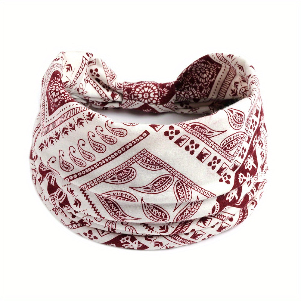Women's Yoga Running Headband Soft Stretchy Hair Band Knotted Headdress
