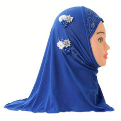 Toddler Girls Bandana Arab Hat Six Flowers