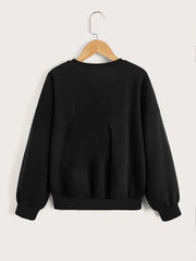 Kidlife Portrait Graphic Long Sleeve Sweatshirt Girls' Top
