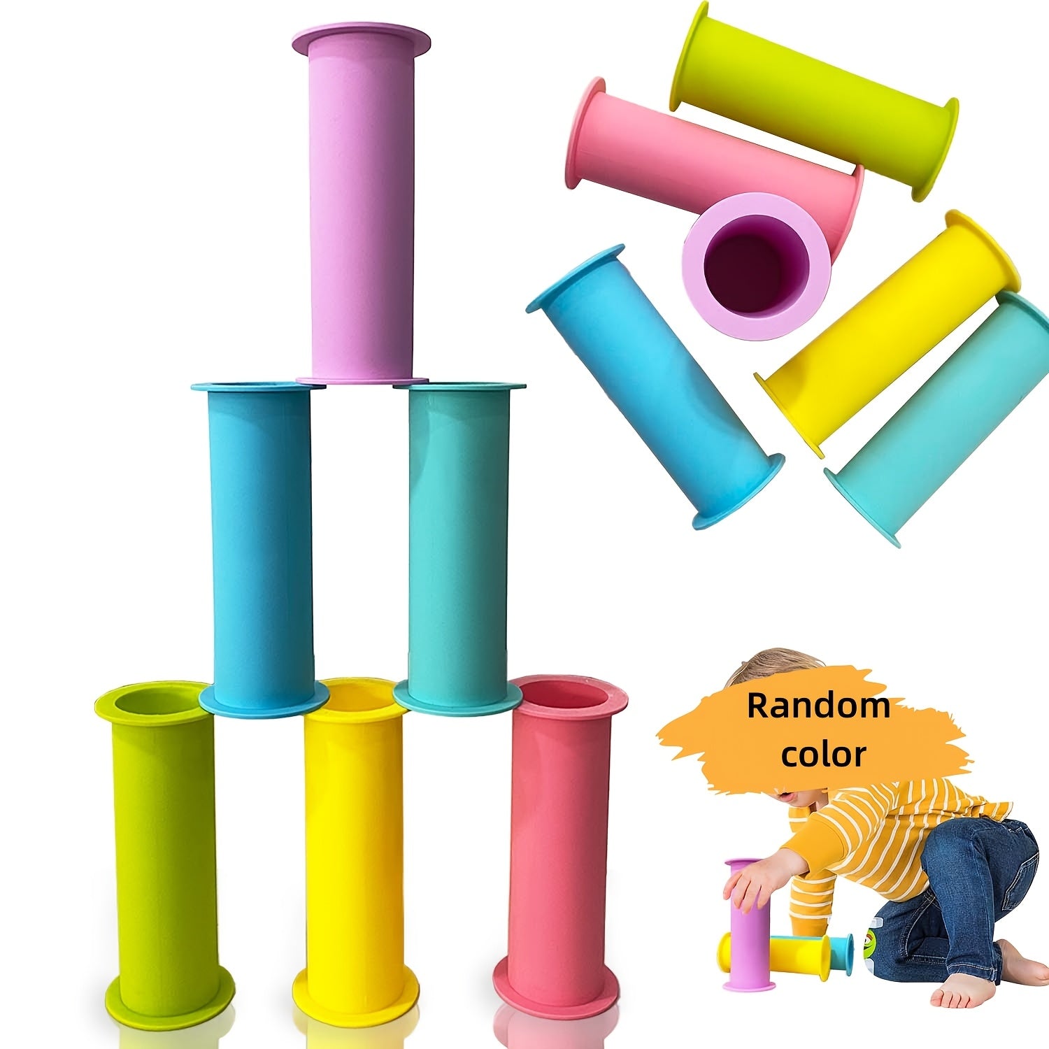 Silicone Sensory Toys for Kids Stacking & Balancing Puzzle Set