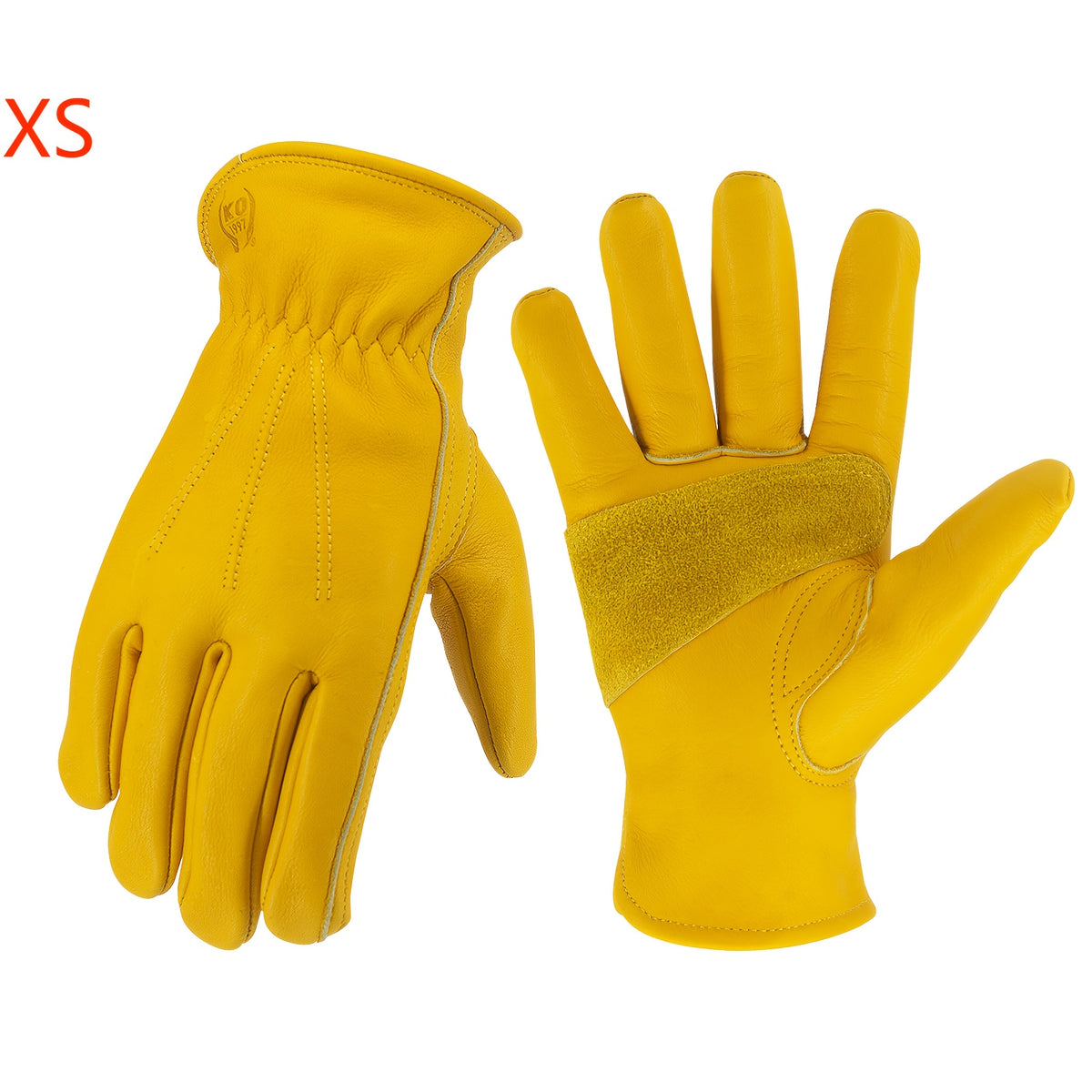 Leather Work Gloves for Men & Women Durable Cowhide Puncture Resistant