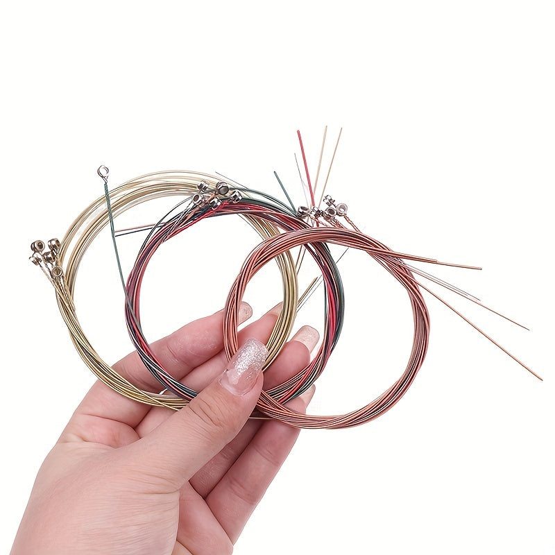 6 Pcs Acoustic Guitar Strings Set of 6 Steel Replacement High Accessories