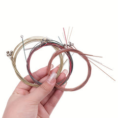 6 Pcs Acoustic Guitar Strings Set of 6 Steel Replacement High Accessories