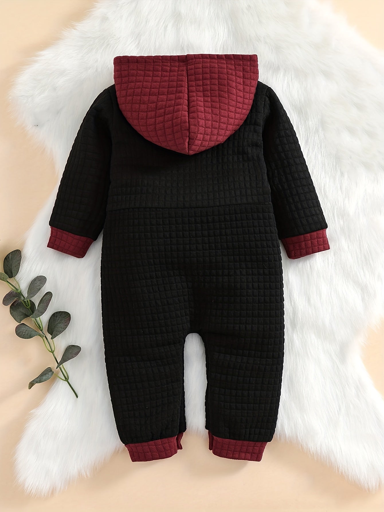 Baby's Hooded Jumpsuit Long Sleeve Romper
