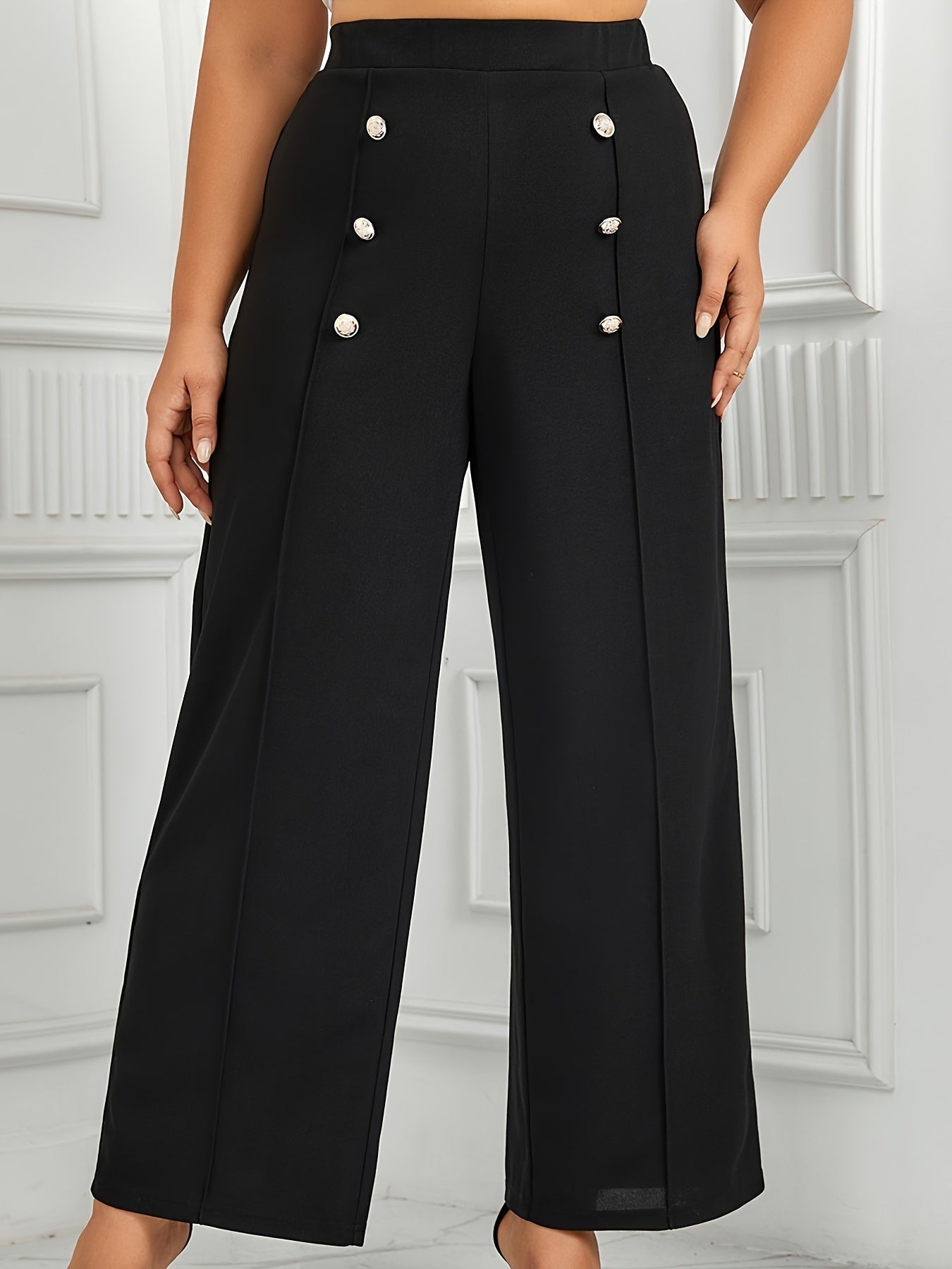  High Rise Wide Leg Trousers