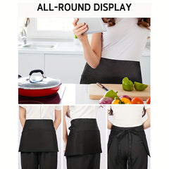 Polyester Apron Creative Waiter Apron Solid Half Body Apron Kitchen Supplies