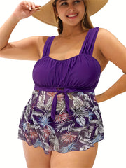  Tropical Mesh Tankini Set
