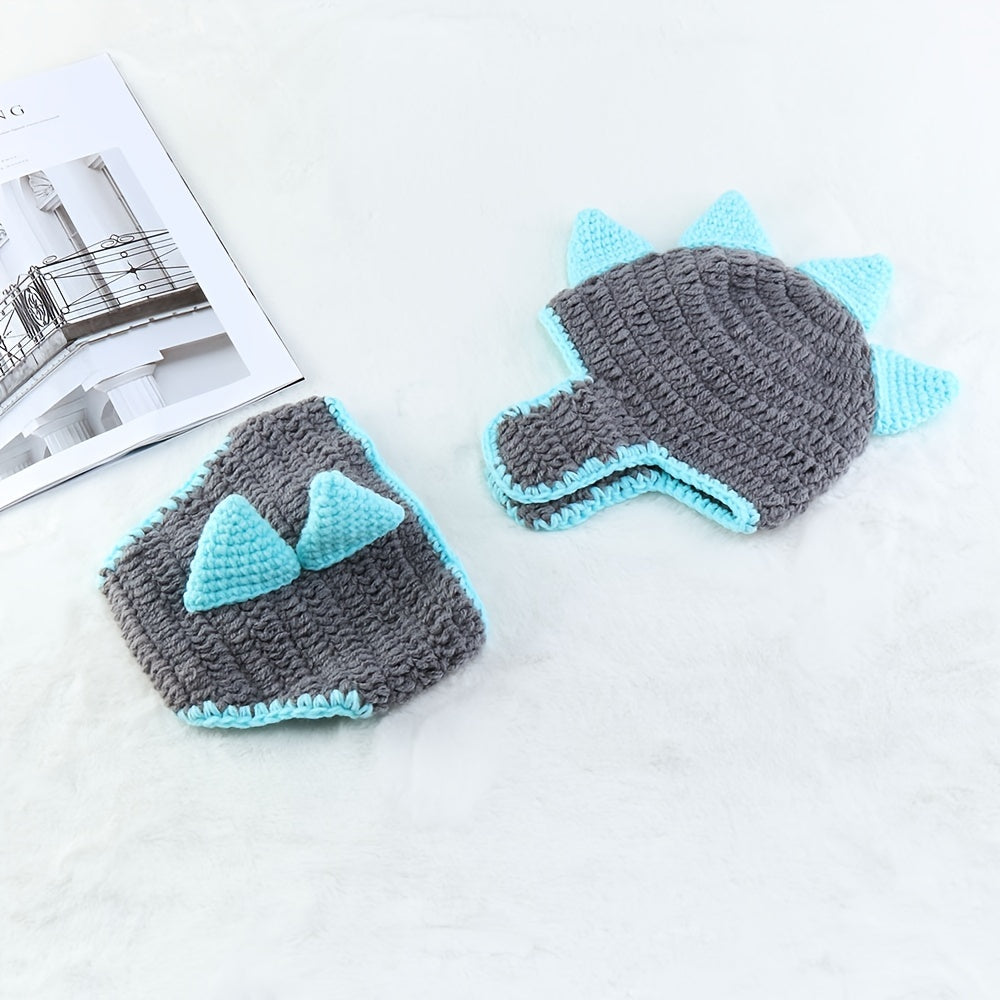 Newborn Dinosaur Modeling Wool Set Baby Photography Suit
