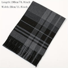 Geometric Plaid Scarf Sunscreen Fringed Shawl