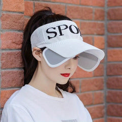 Adjustable Brim Visor Hat Knitted Sport Sun Hat Casual Golf Baseball Cap