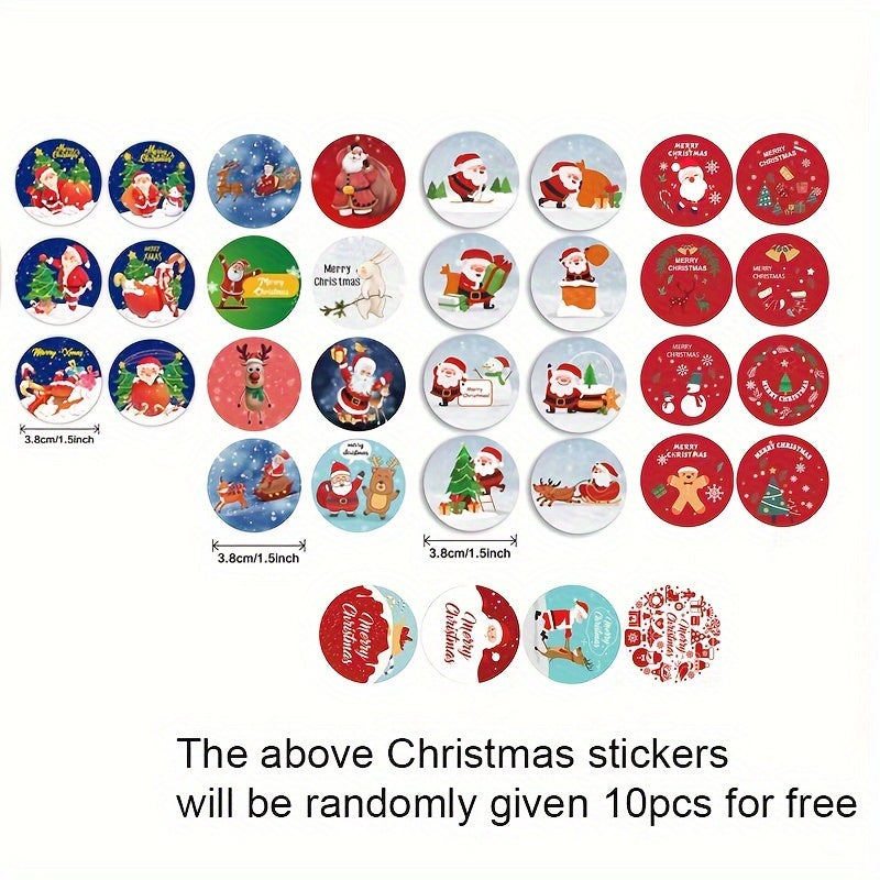 10pcs Christmas Gift Bags Santa Claus Goodie Bags