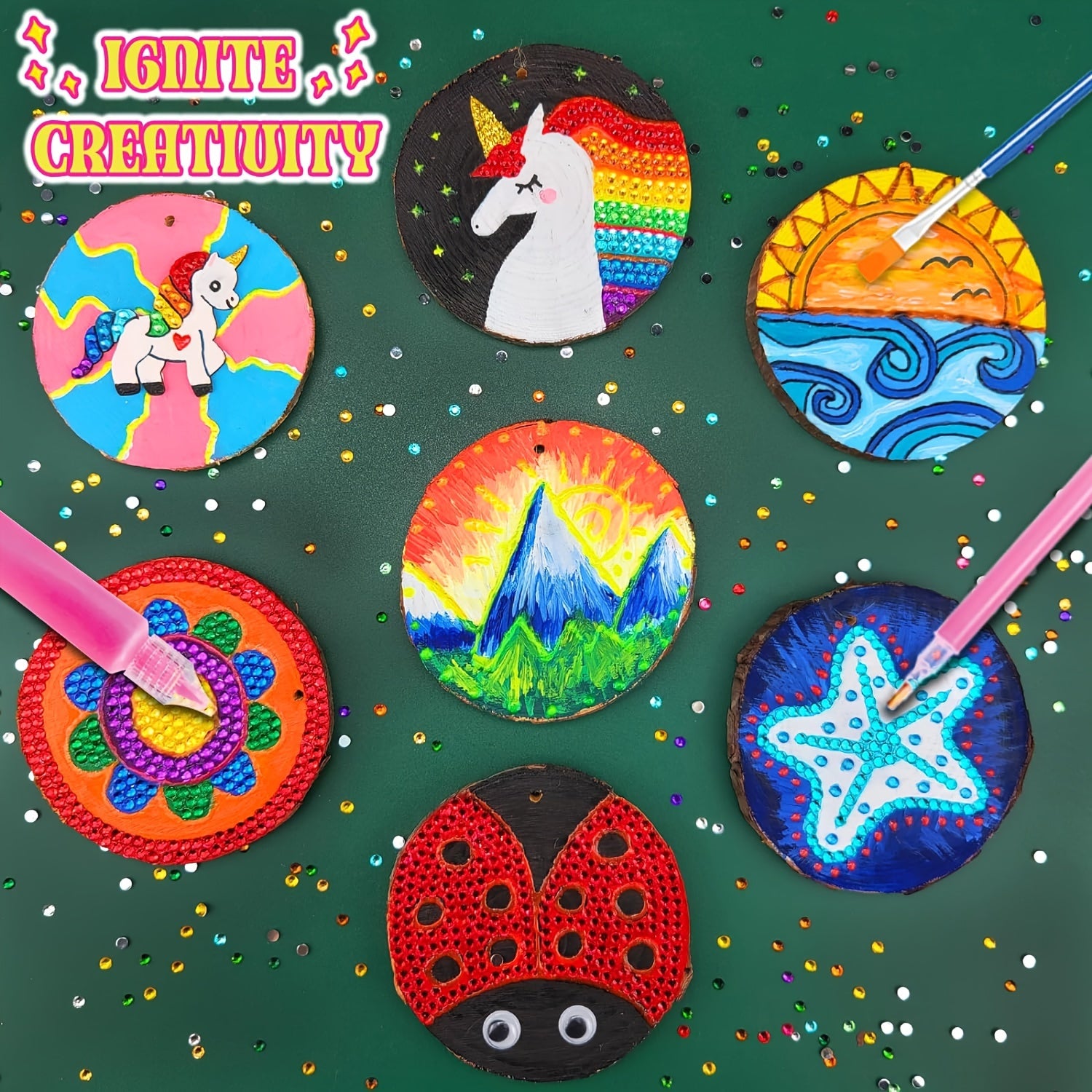 Wooden Glow-in-The-Dark Painting Kit for Kids