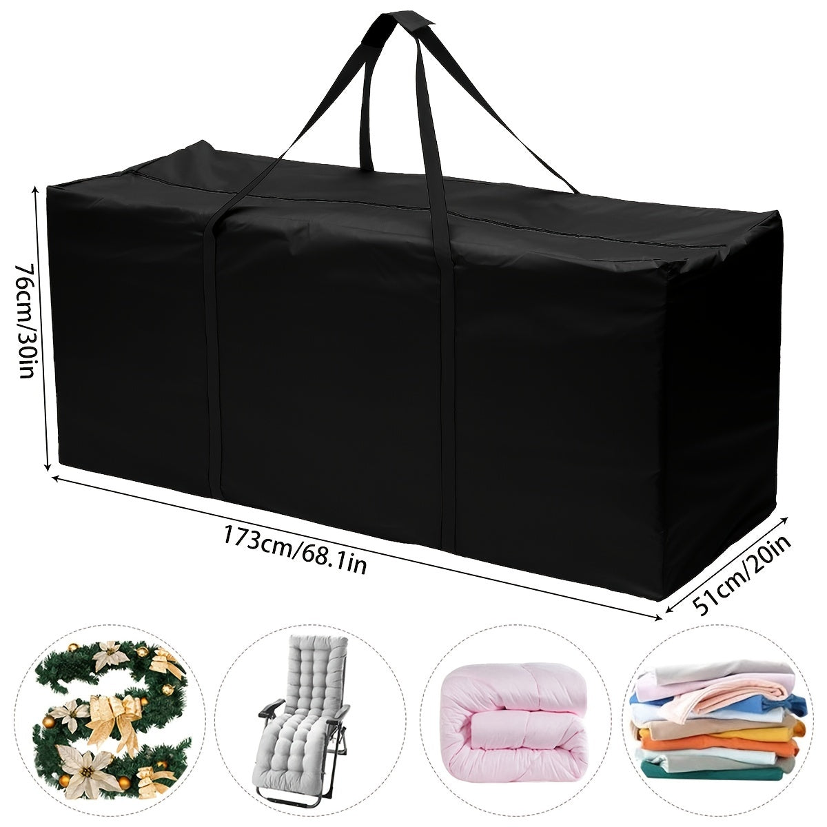 Waterproof 210D Oxford Fabric Storage Bag for Furniture Cushions