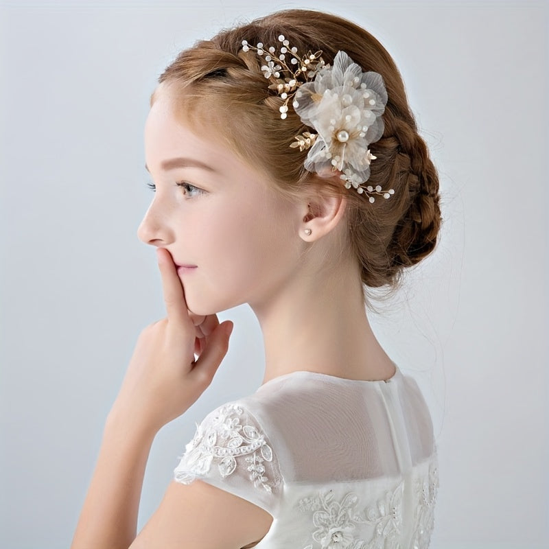 Artificial Flowers Hair Accessories Princess Decorative Head Jewelry