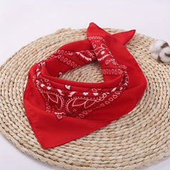 Paisley Print Bandana Cotton Neckerchief Hip Hop Cowboy Cowgirl Headband