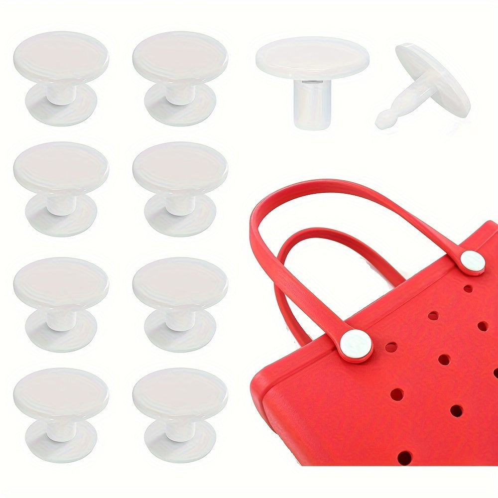 8 Pk Plastic Beach Bag Buttons Outdoor Travel Beach Shoulder Bag Strap Button