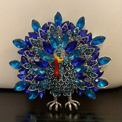 Vintage Rhinestone Turkey Brooches Chicken Giving Brooch Pins For Men