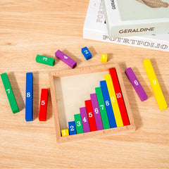 Colorful Fraction Bars Wooden Educational Toy