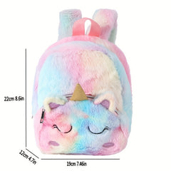 Unicorn Plush Small Schoolbag Girl's Casual Backpack Cartoon Storage Bag