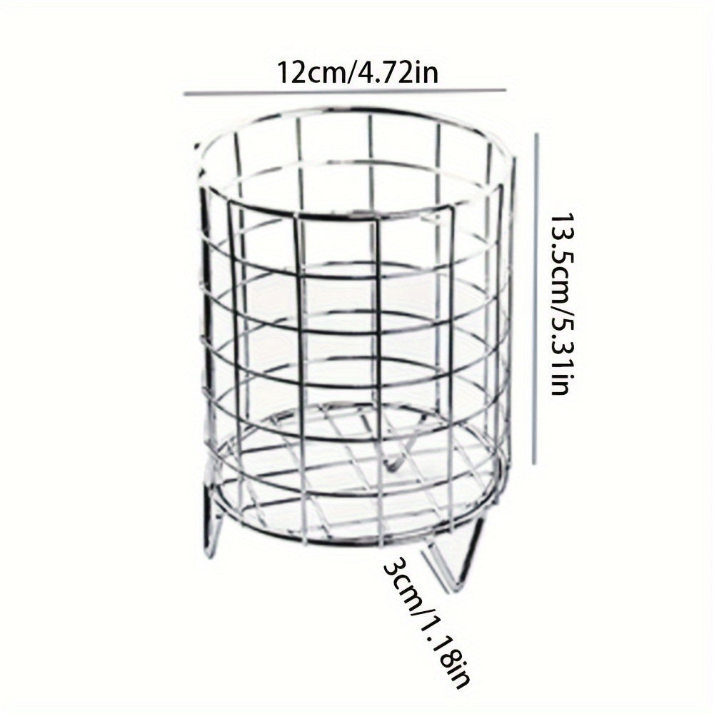 Iron Desktop Storage Basket Sundries Shelf Large Capacity Retro Style