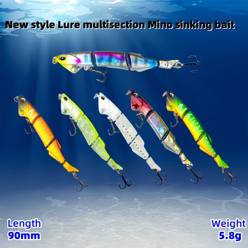 Plastic Jointed Sinking Minnow Bait For Fishing