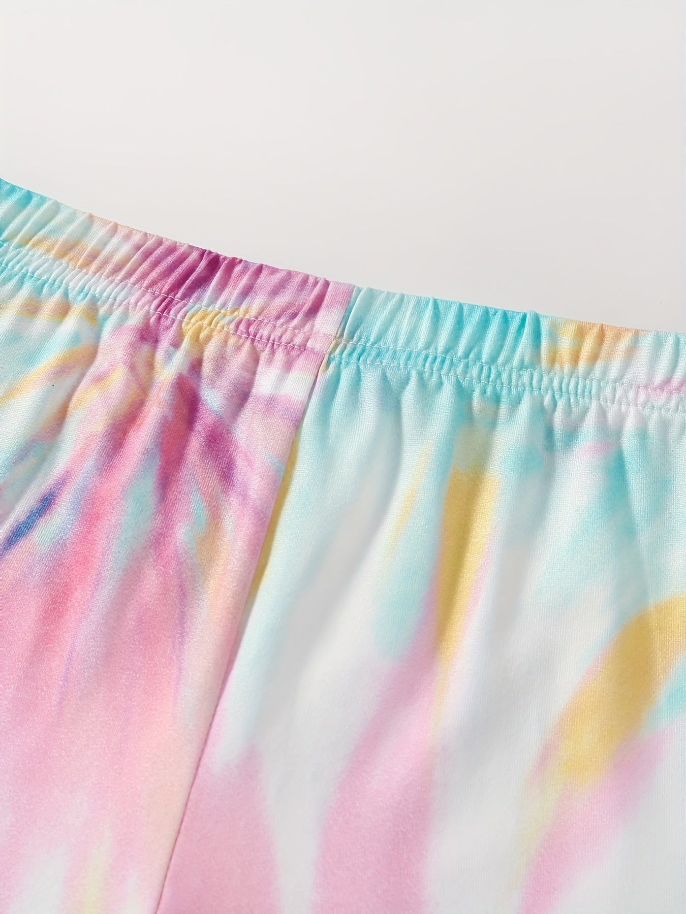 Rainbow Clouds Print Girls Bike Shorts Under Shorts Casual Outwear