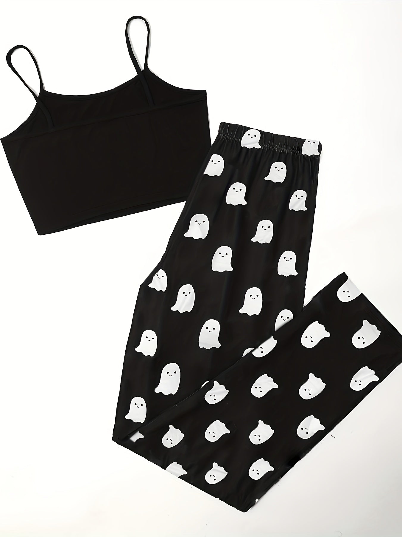  Ghost Print Pajamas Set for Women