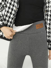 Plush Lined Thermal Pants Soft & Comfy Slim Elastic Tights