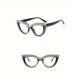 Rhinestone Cat Eye Sunglasses UV400 Protection