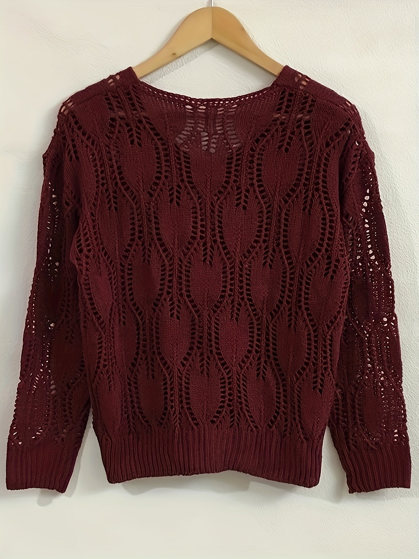 V Neck Cut Out Sweater for Women