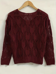 V Neck Cut Out Sweater for Women