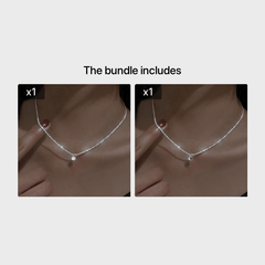 Zircon Necklace With Tiny Pendant Copper Neck Chain Jewelry