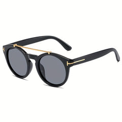 Men's T-shaped Double Beam Metal Sunglasses
