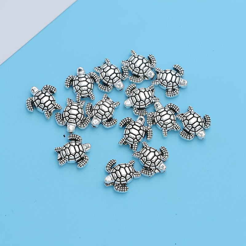 30 Pcs Turtle Loose Spacer Beads Jewelry Making DIY Accessories