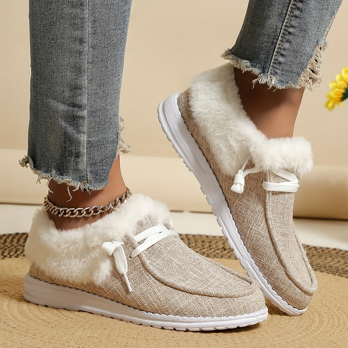 Women's Non-slip Thickened Sneakers Warm Walking Shoes