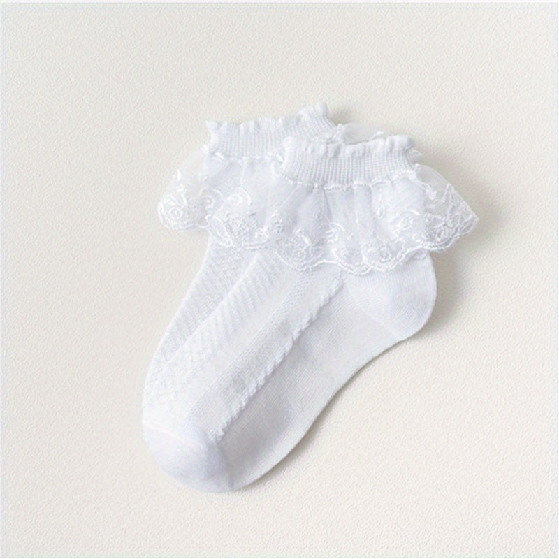 Kids Lace Socks Girls Cotton Mesh Princess Short Socks