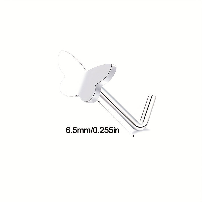 Butterfly Shape Nose Ring Stainless Steel Nose Stud Body Piercing Jewelry