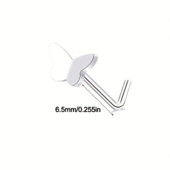 Butterfly Shape Nose Ring Stainless Steel Nose Stud Body Piercing Jewelry