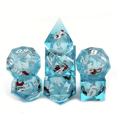 7pcs Resin Santa Running Dice Set For Board Game Polyhedron Dices
