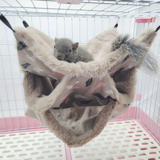 Sugar Glider Perch Warm Three-layer Hammock Small Pet Hanging Squirrel Sleeping