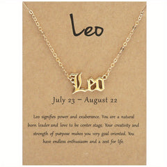 Golden Plated 12 Constellations Pendant Necklace